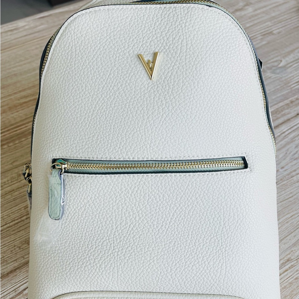 NWT Vanessa Williams Cream & Mint Backpack - Picture 10 of 14